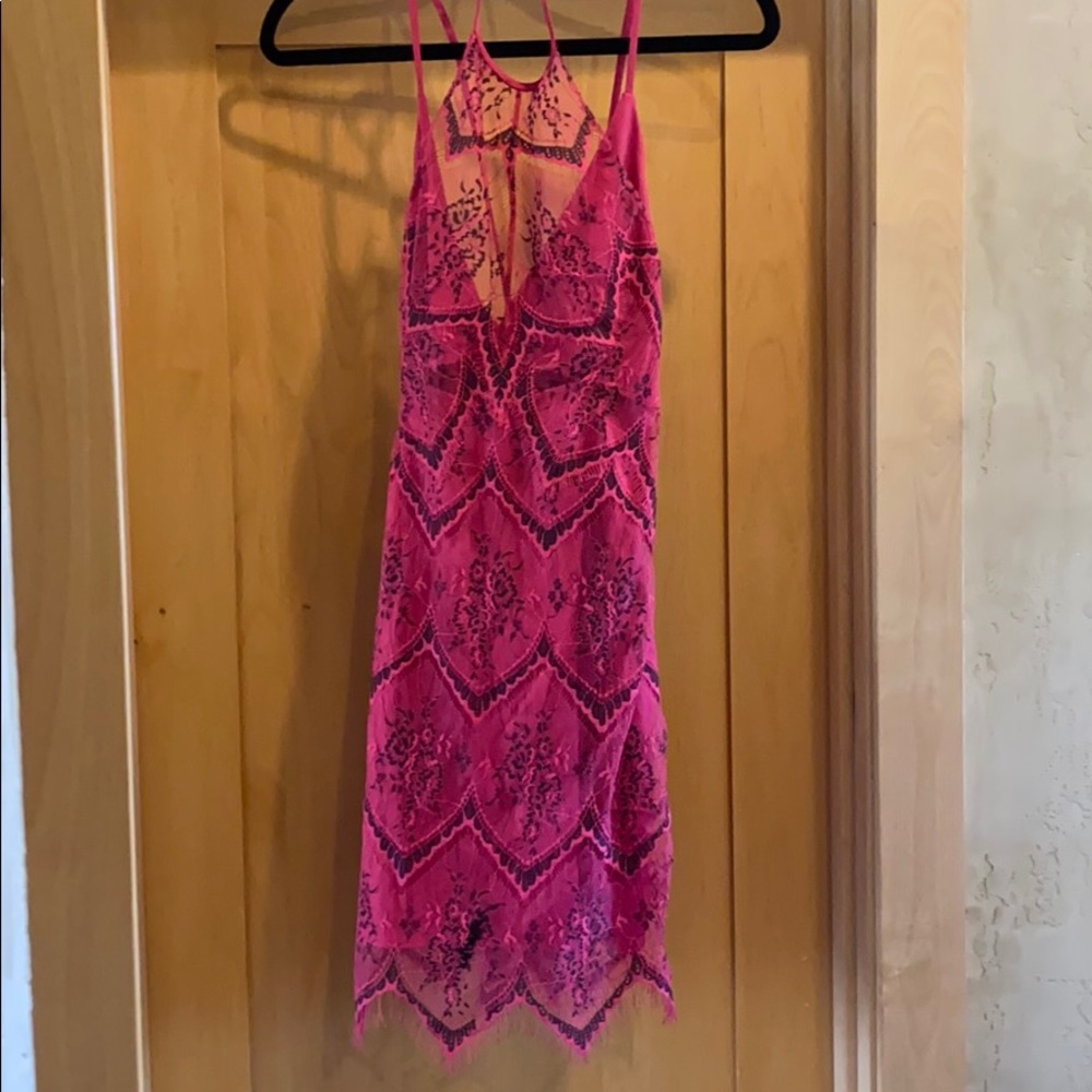 Free People Pink Lace Dress